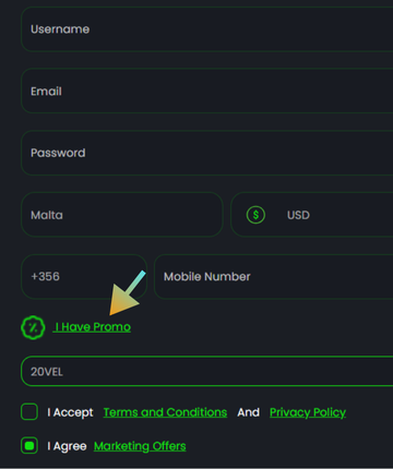 How to claim 20 free spins at Velobet Casino