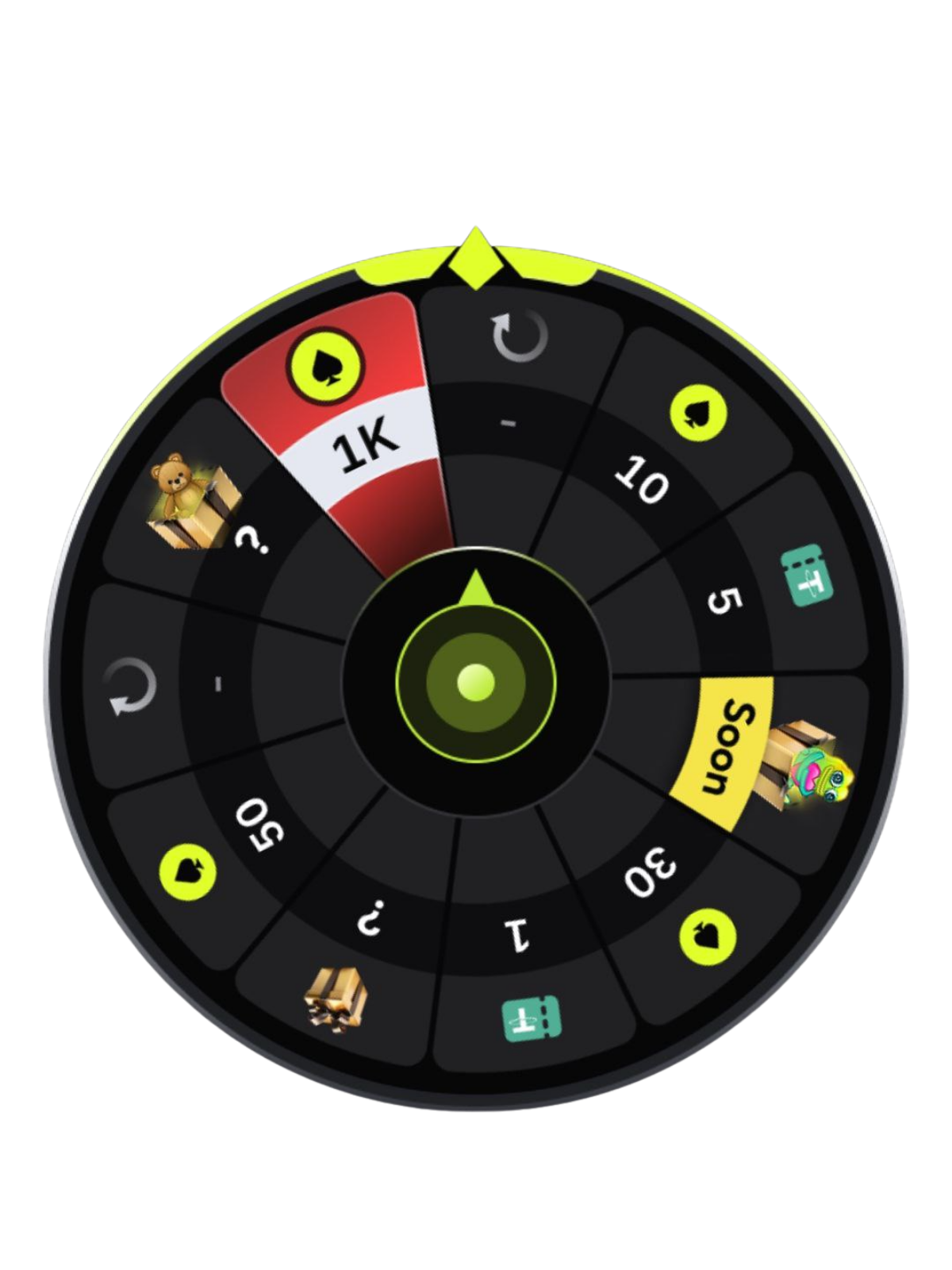 Qzino Casino Rewards Wheel to earn points for Qzino Tokens